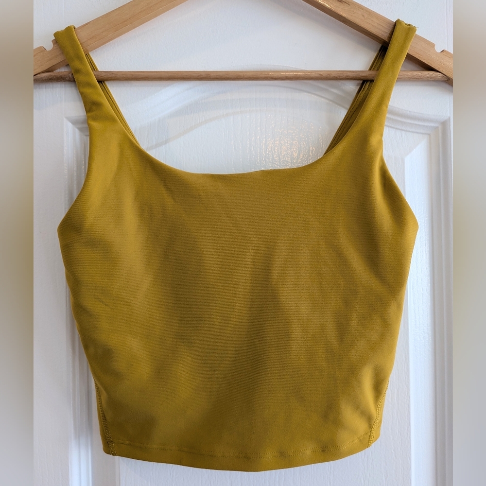Old Navy Active Powersoft Set Crop High-Rise Leggings & Top Yellow Sz S & XS - Picture 2 of 11
